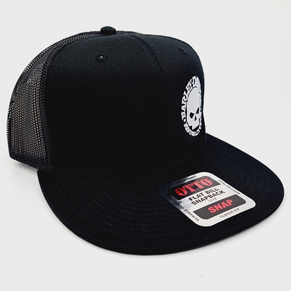 American Biker Retro Willy G Embroider Flat Bil TruckerMesh Harley Davidson Hat - Picture 5 of 8